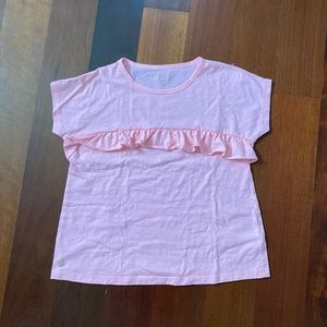Lily Pulitzer Girls Pink Tee W Ruffles Girls Large